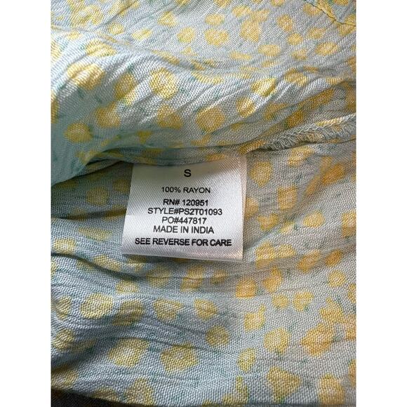 Pink Rose Womens Skirt Teal Small - Picture 4 of 4